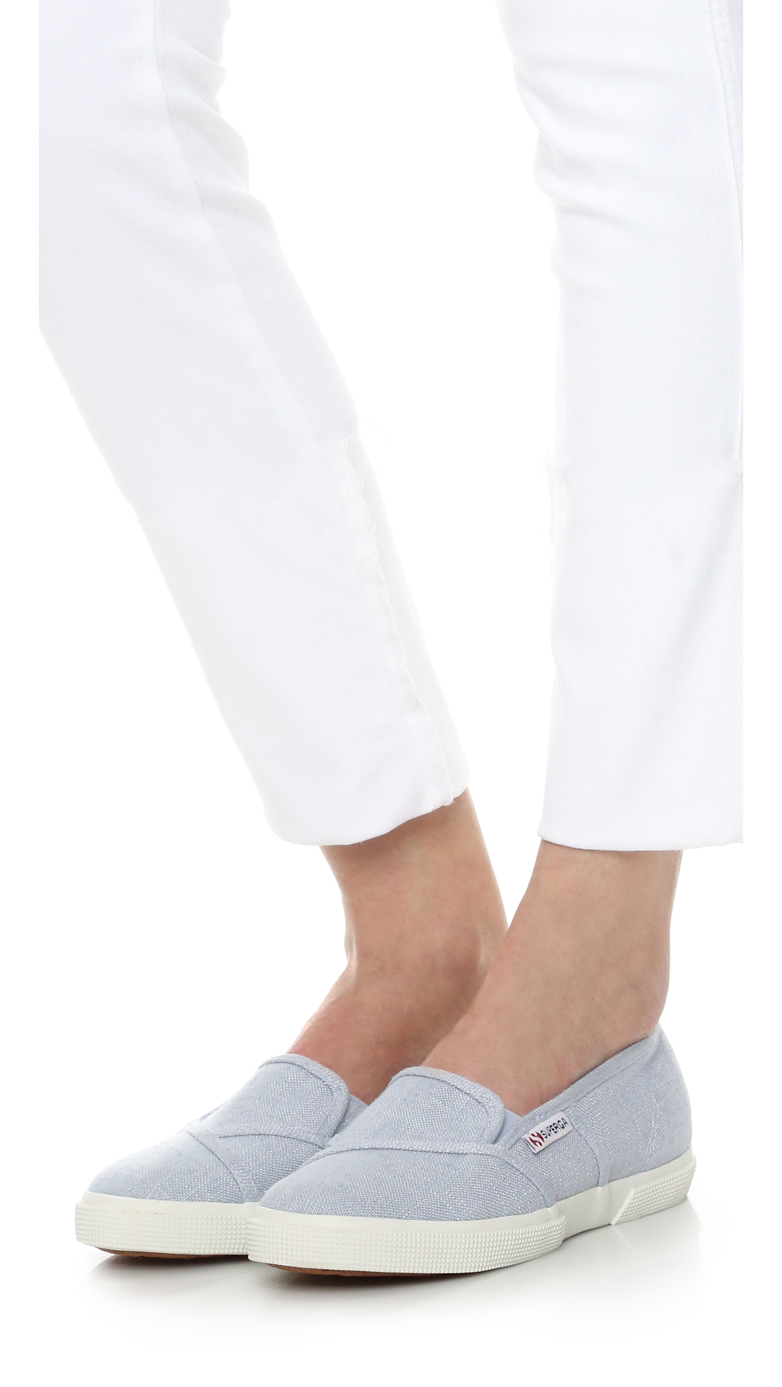 superga linen slip on