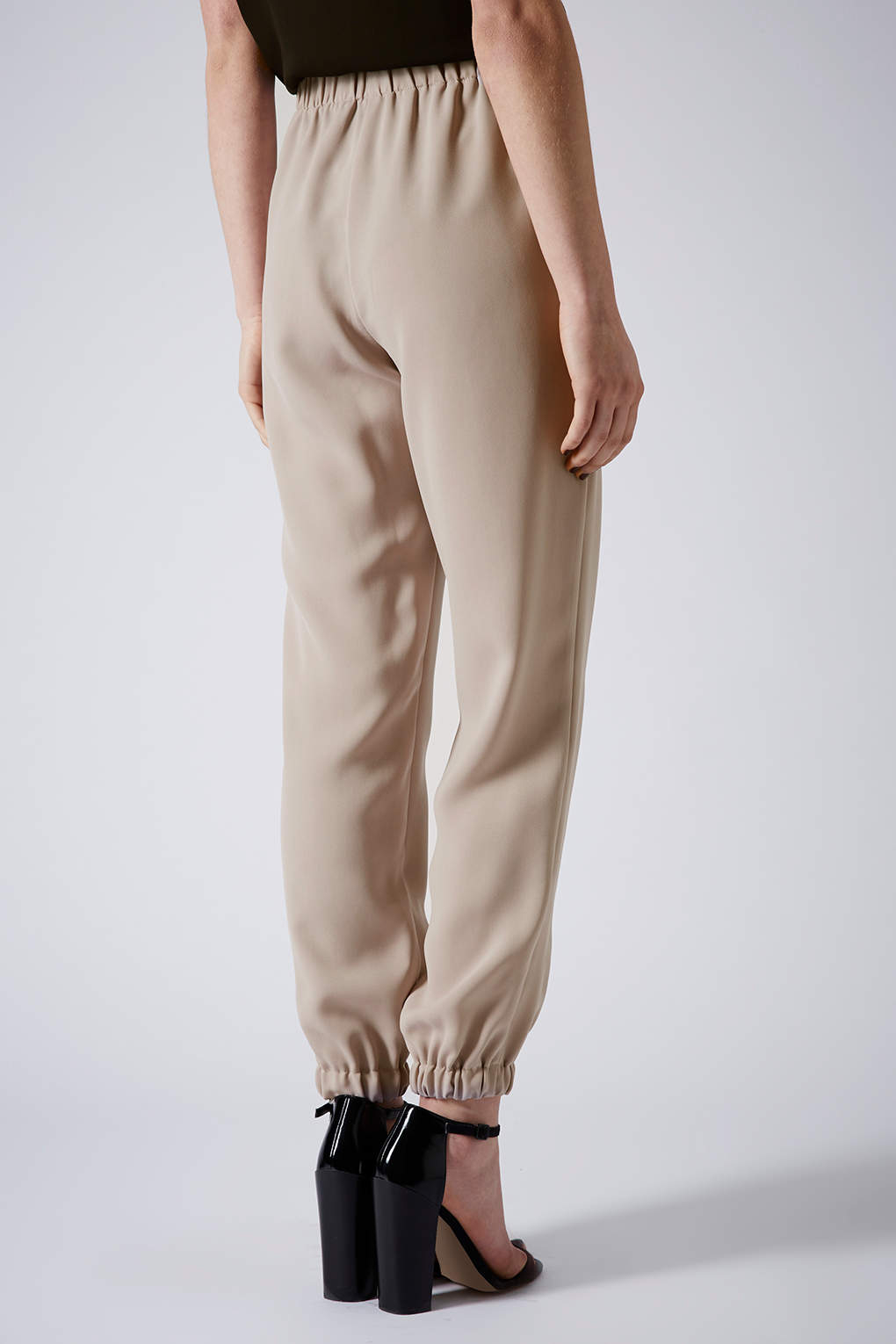 TOPSHOP Crepe Joggers in Mink (Natural) - Lyst