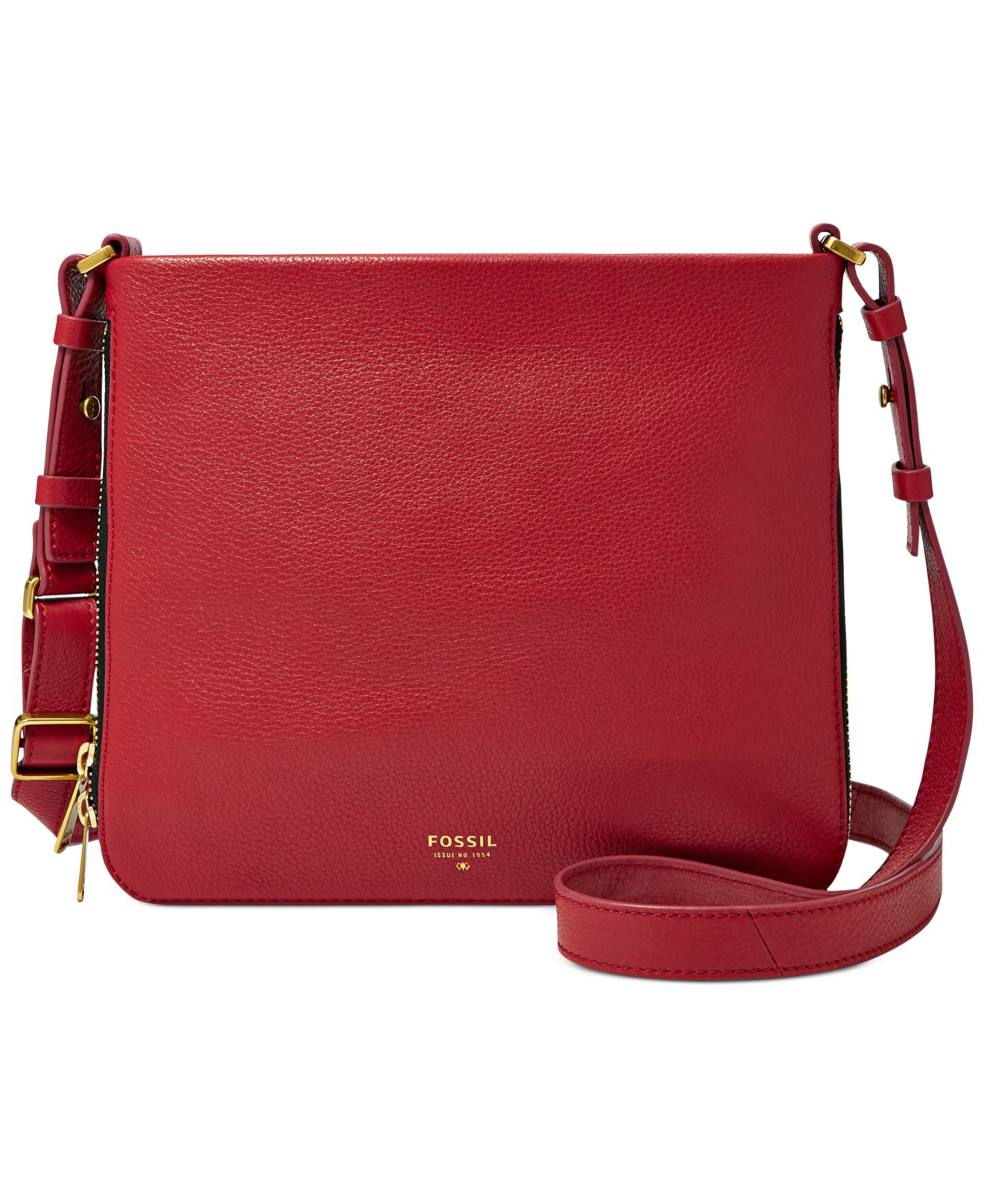 Fossil Preston Leather Crossbody in Red (Ruby Wine) | Lyst