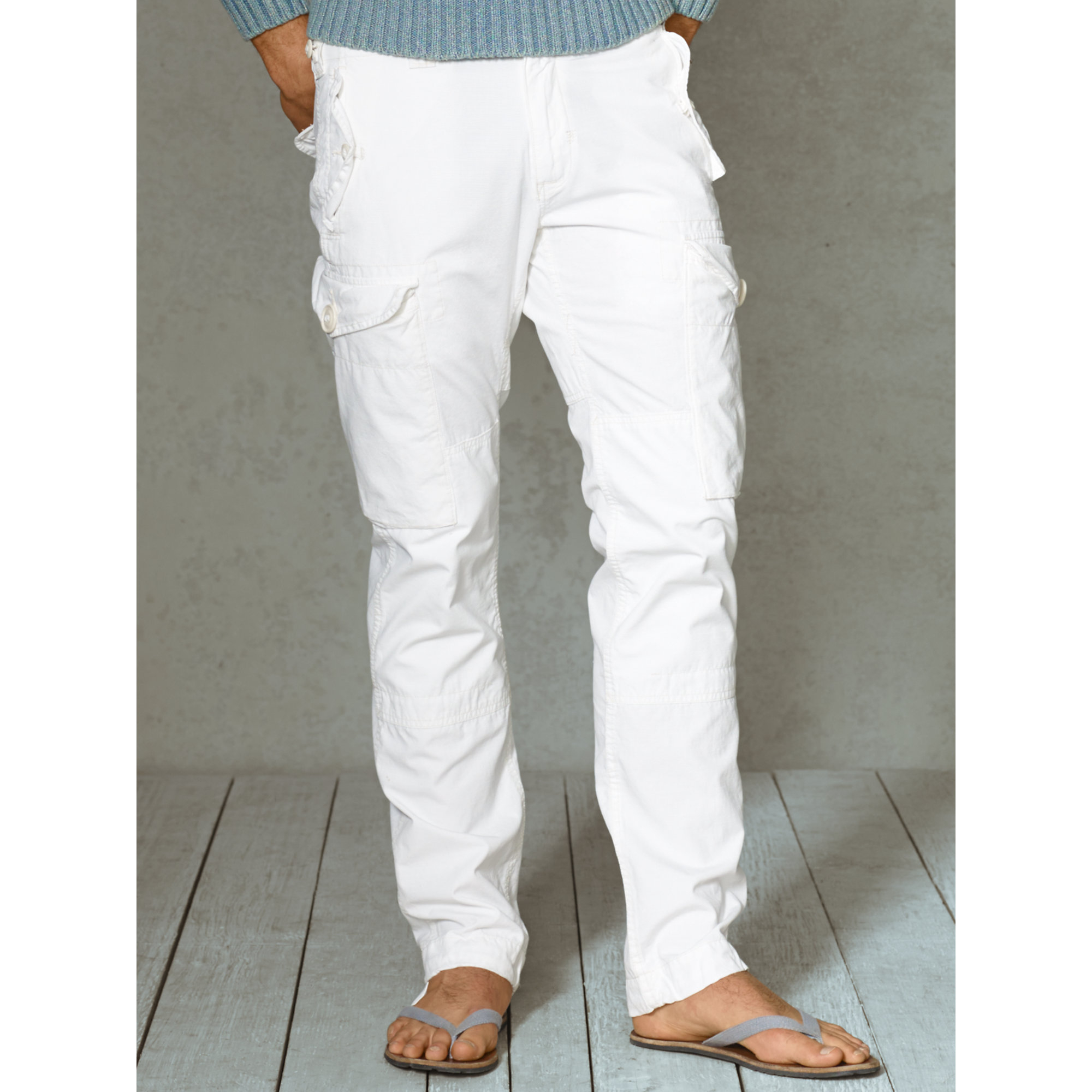 Polo Ralph Lauren Straight Ripstop Cargo Pant in White for Men | Lyst