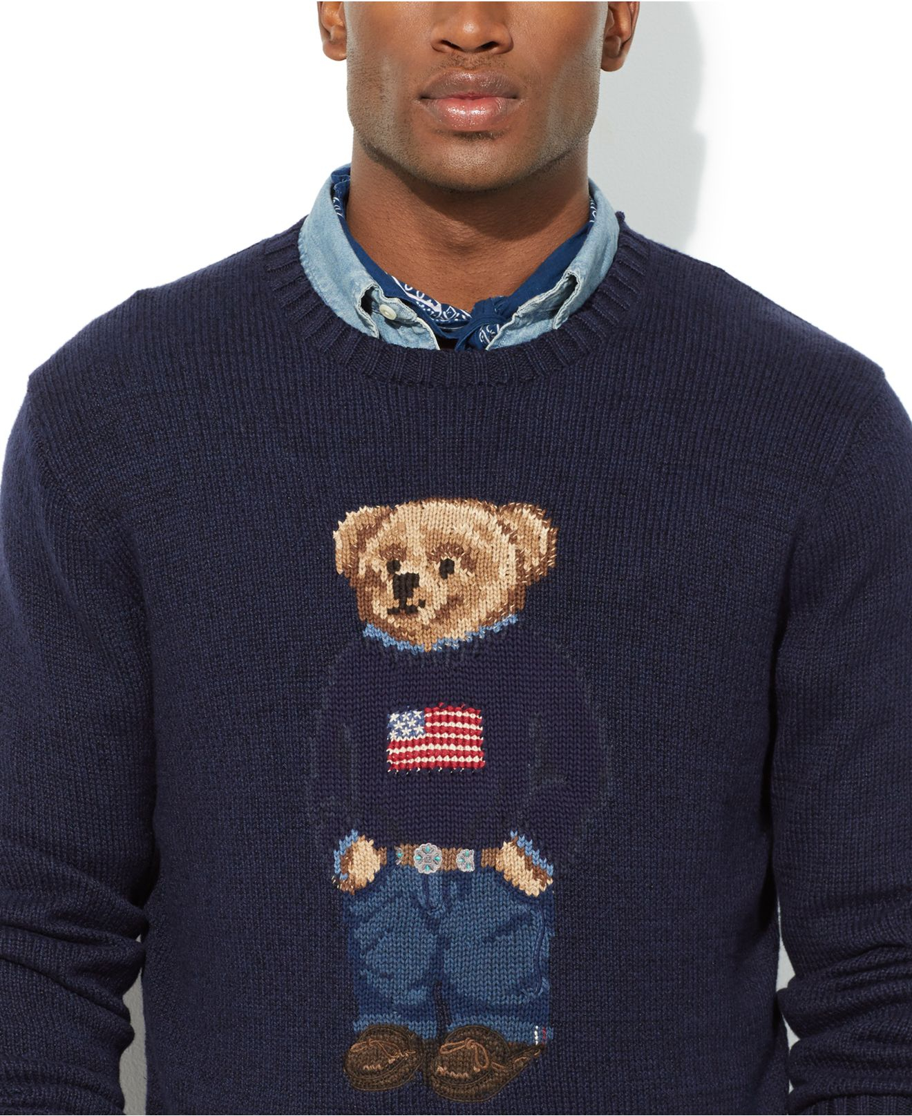 Polo Ralph Lauren Polo Bear Sweater in Navy (Blue) for Men - Lyst