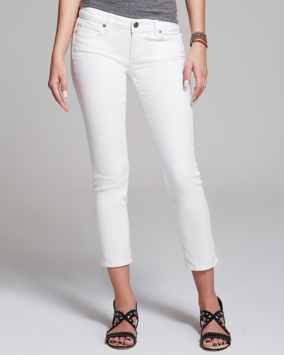 PAIGE Jeans - Kylie Crop In Optic White | Lyst