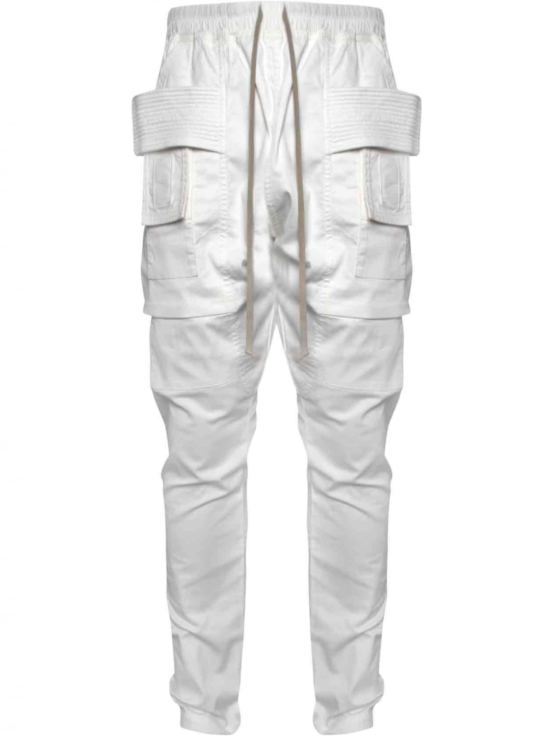 Drkshdw by rick owens Milk Drop Crotch Ribbed Cargo Pants in White for ...
