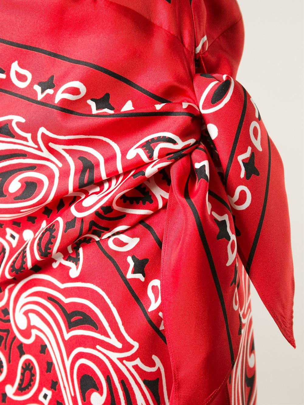 Moschino Bandana Print Evening Dress in Red - Lyst