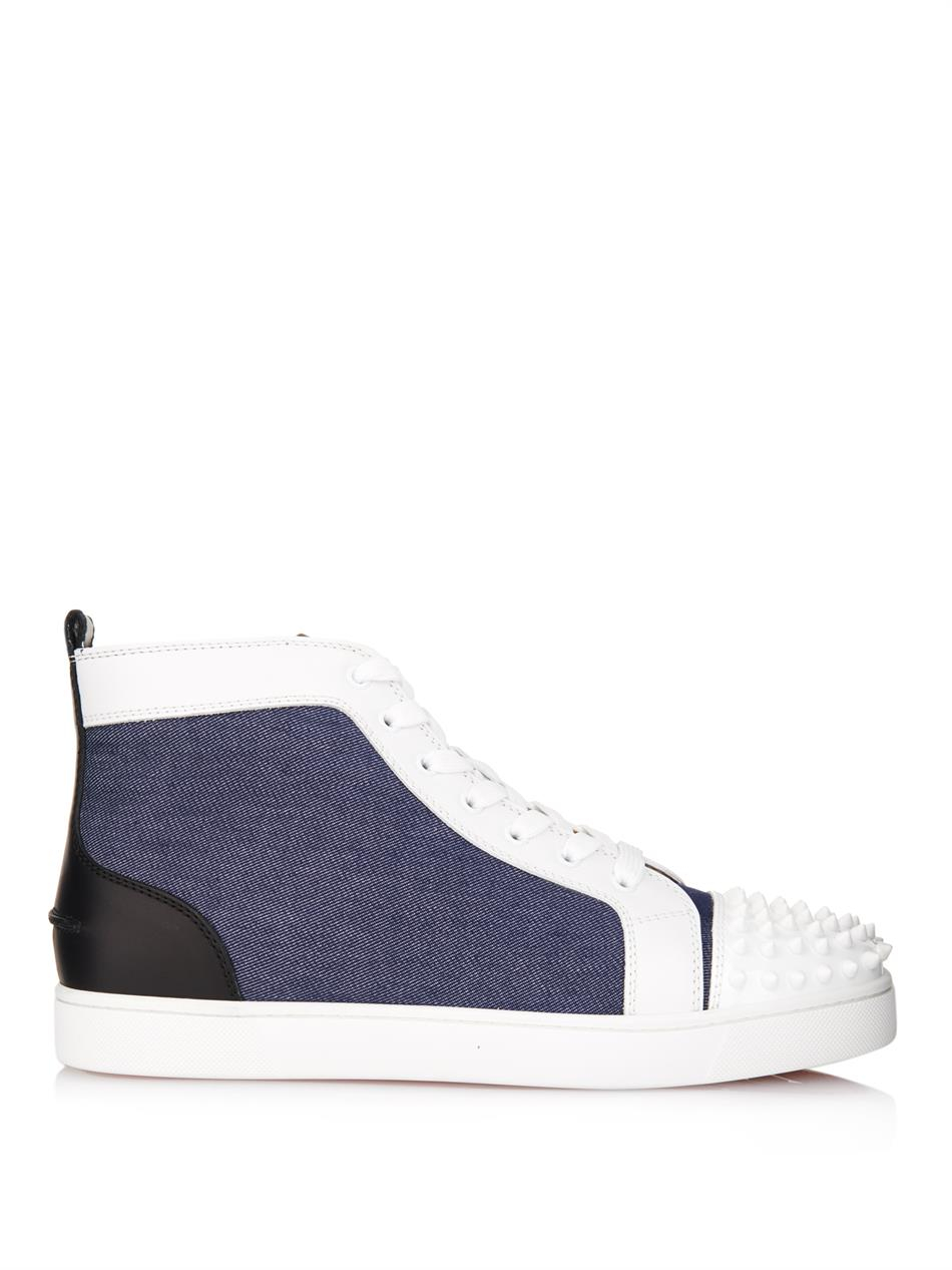 christian louboutin mens trainers blue