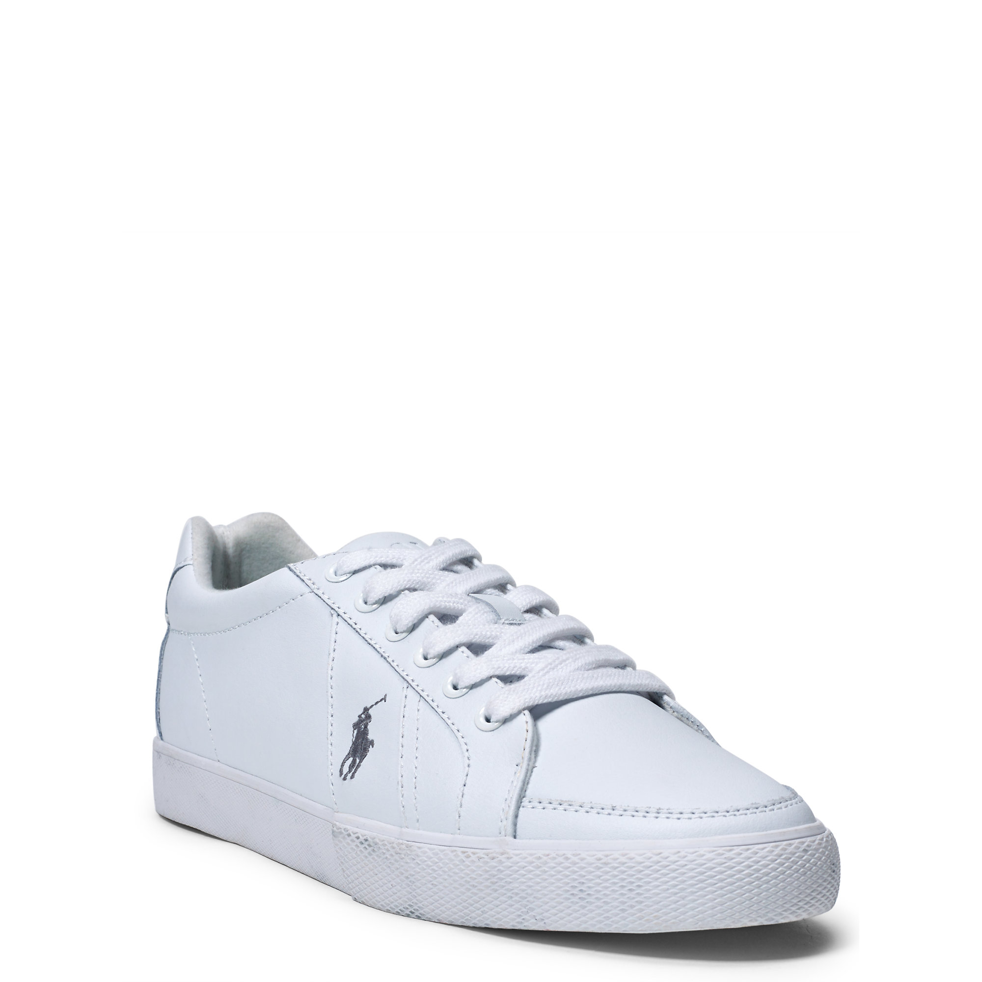 Polo Ralph Lauren Hugh Leather Sneaker in White for Men - Lyst