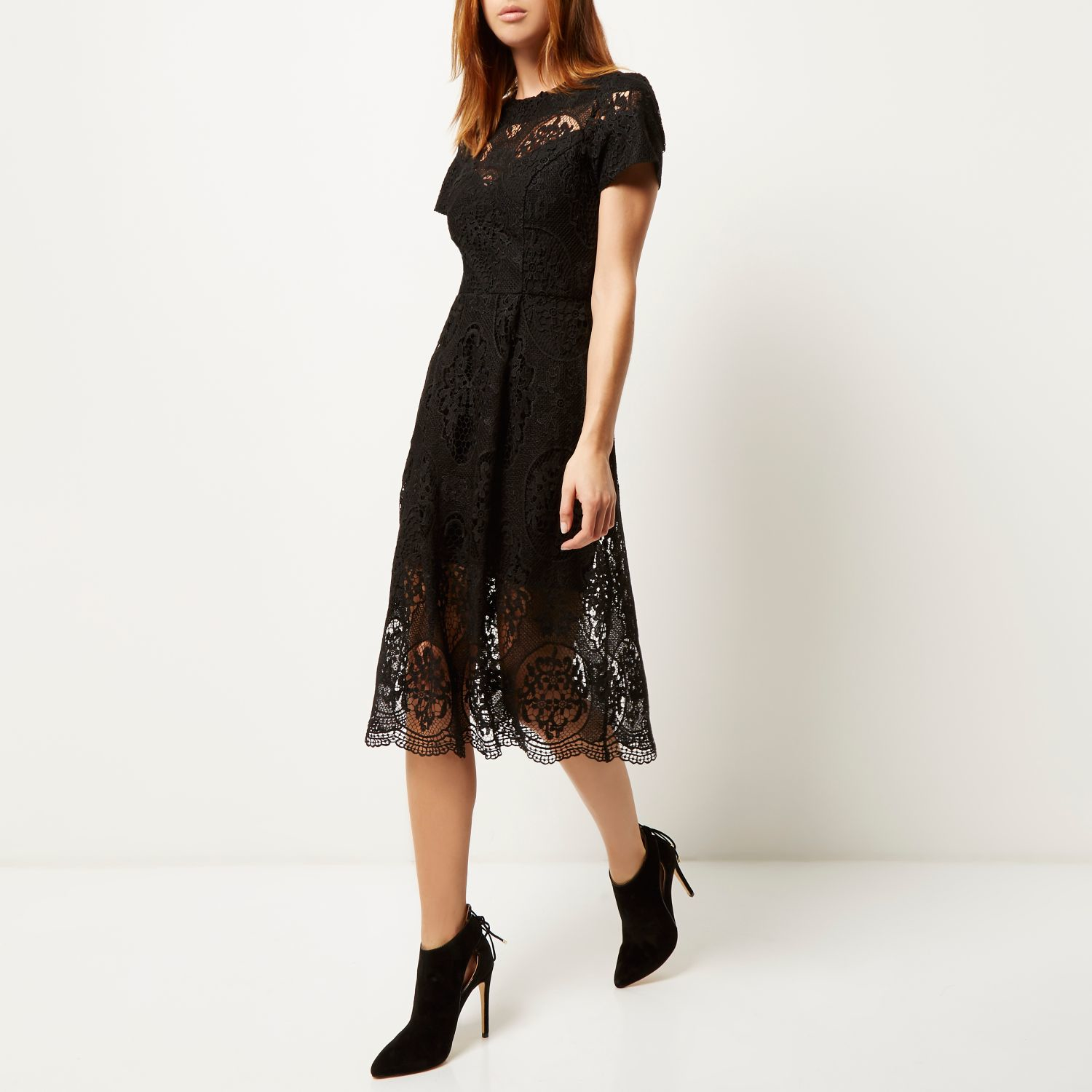 short sleeve black midi dress short sleeve black midi dress