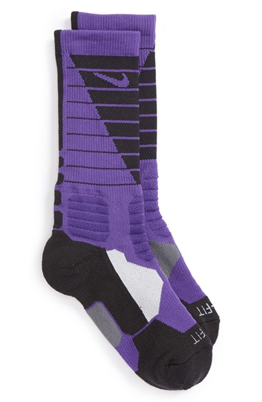 purple nike elite socks