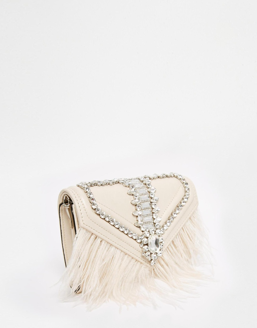 feather evening bag