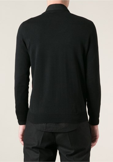 Alexander mcqueen Square Print Knit Sweater in Black for Men | Lyst