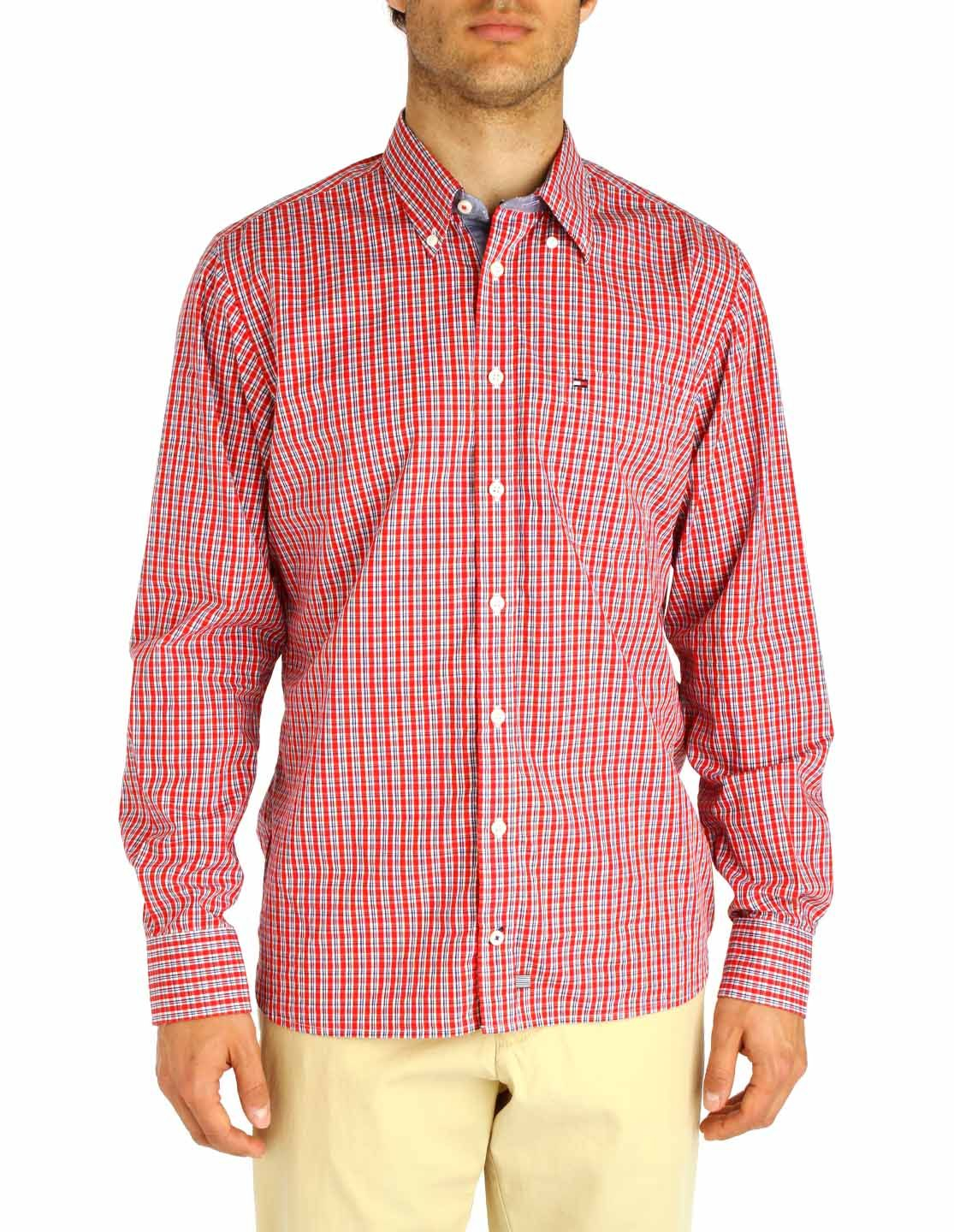 Tommy Hilfiger Newark Red Checked Shirt in Red for Men | Lyst