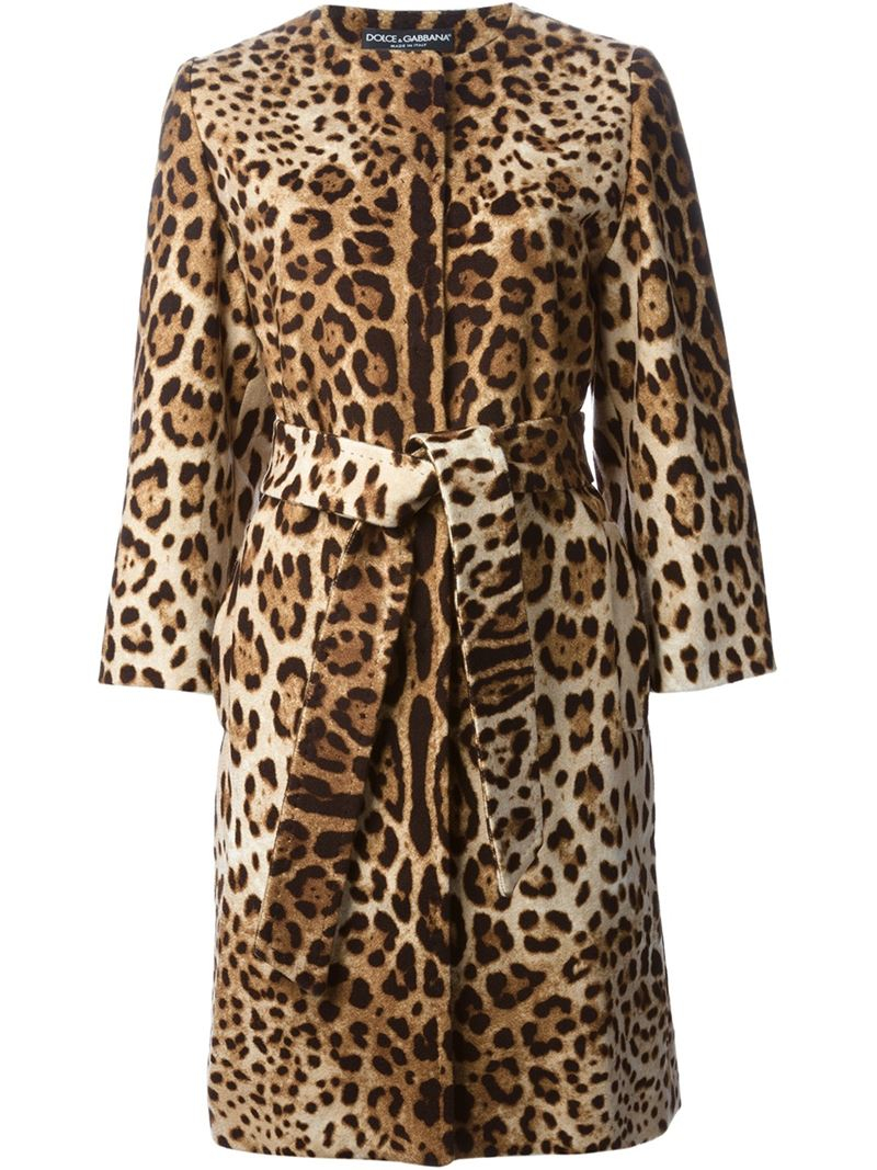 dolce and gabbana leopard coat