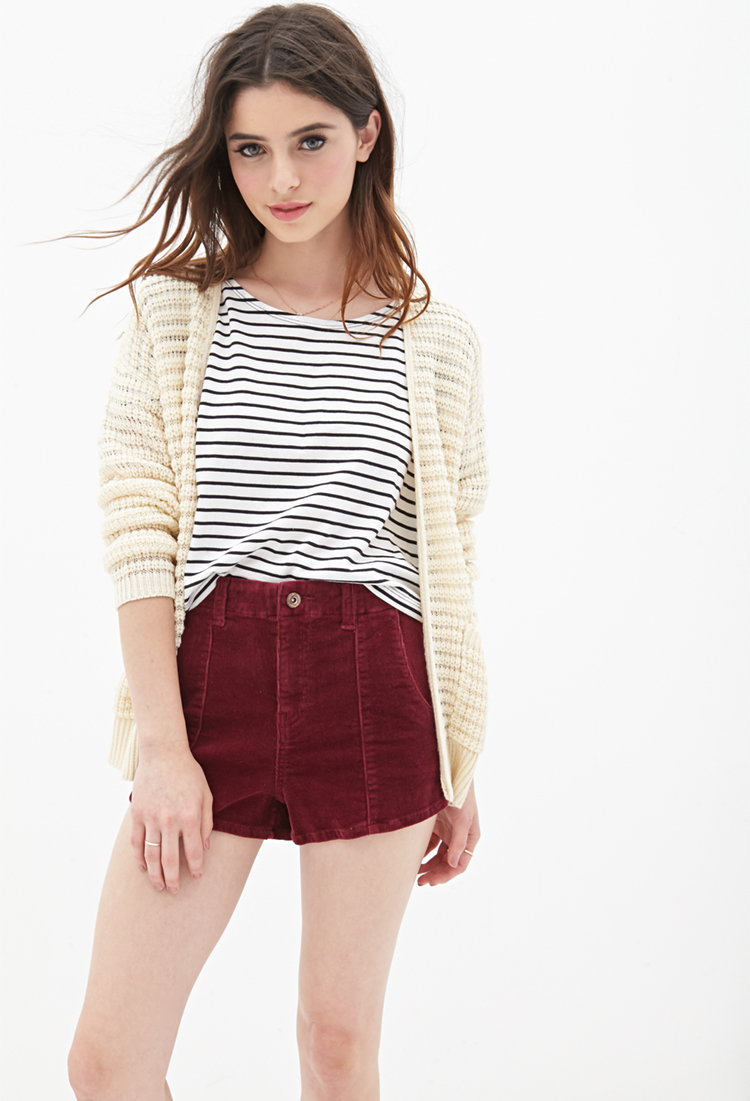 corduroy shorts womens high waisted