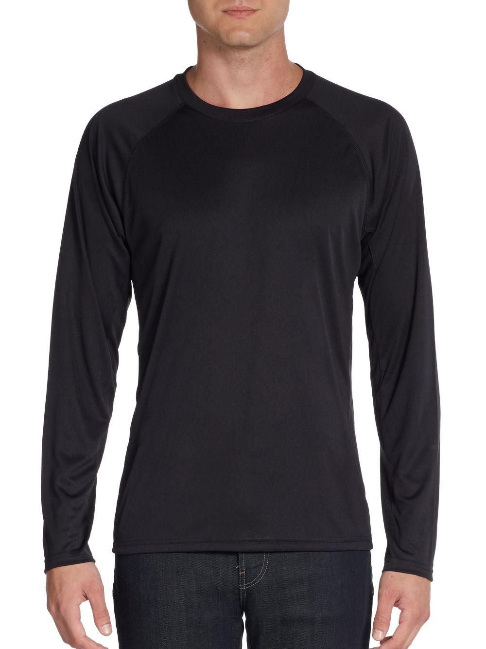 Fila Synthetic Serve Long-sleeve Performance Tee in Black for Men - Lyst