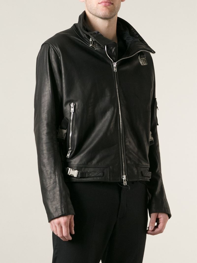 Lyst - Obscur Zip Up Fitted Jacket in Black for Men