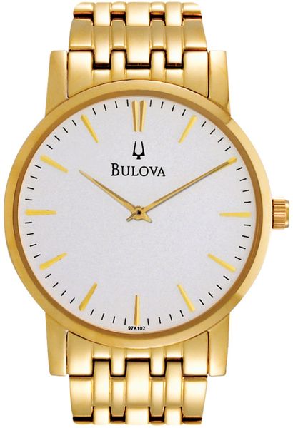 Bulova Men'S Gold-Tone Stainless Steel Bracelet Watch 97A102 in Gold ...
