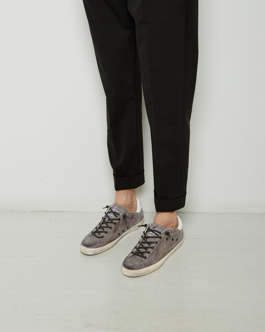 golden goose grey suede sneakers