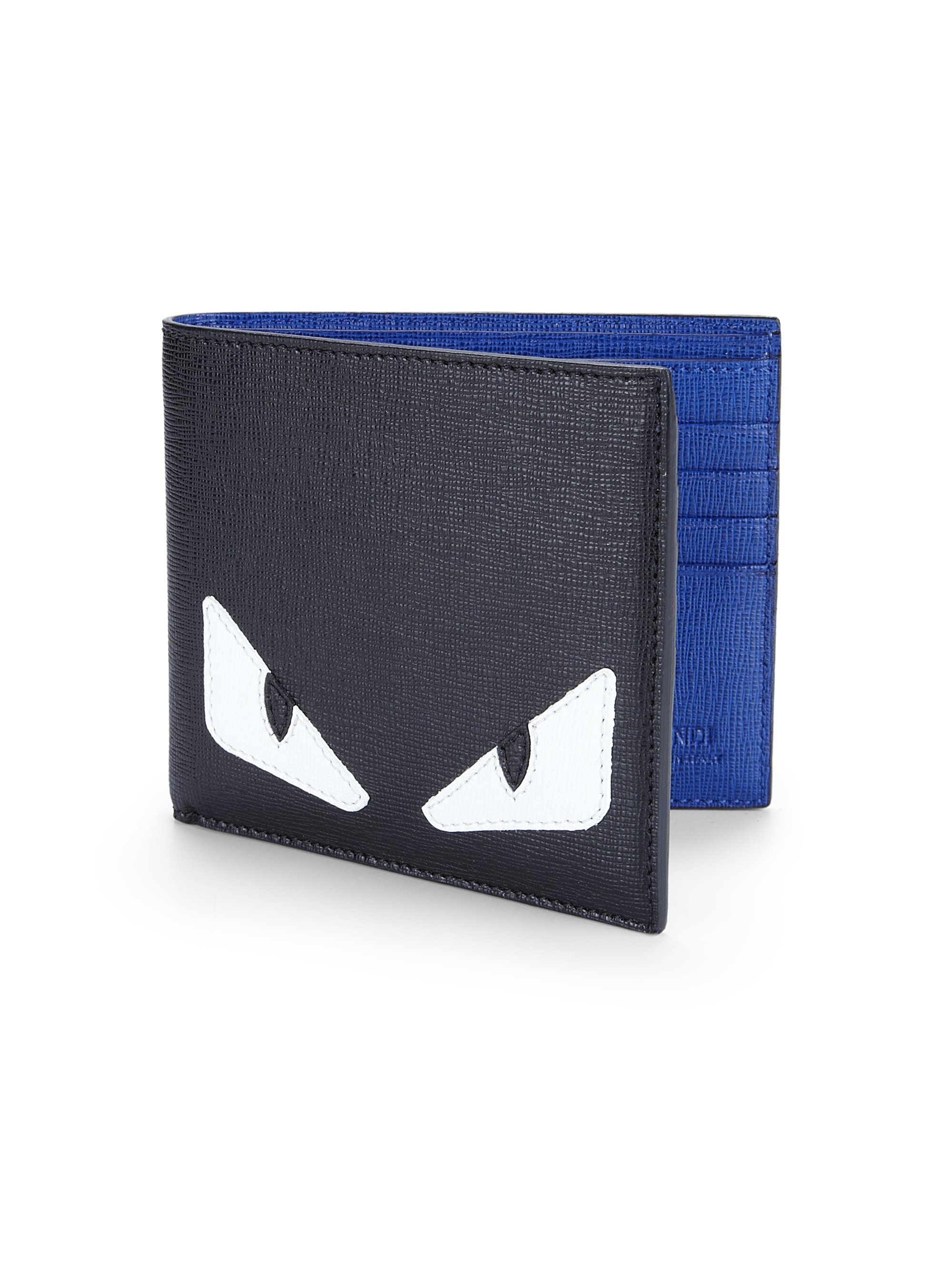 Fendi Simple Monster Wallet in Blue for 
