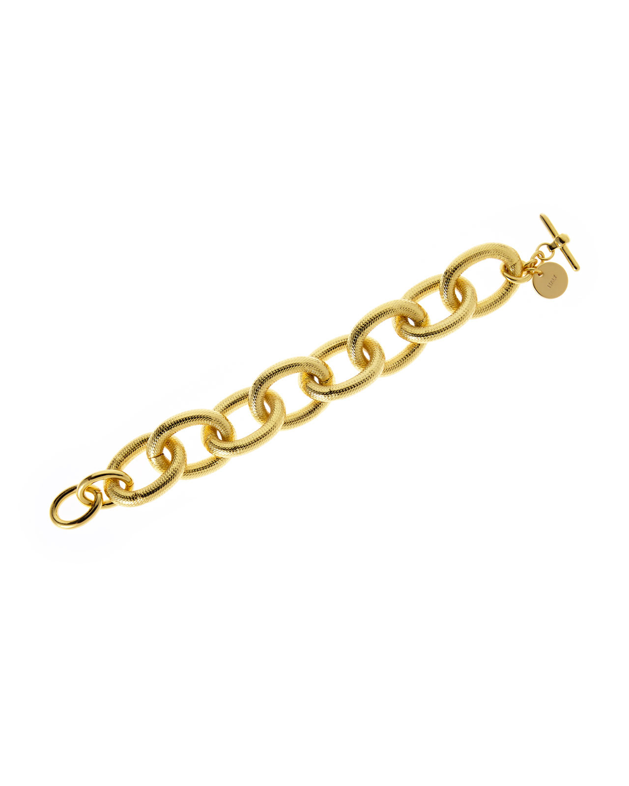 1ar by unoaerre Gold-Plated Oval Link Bracelet in Metallic | Lyst