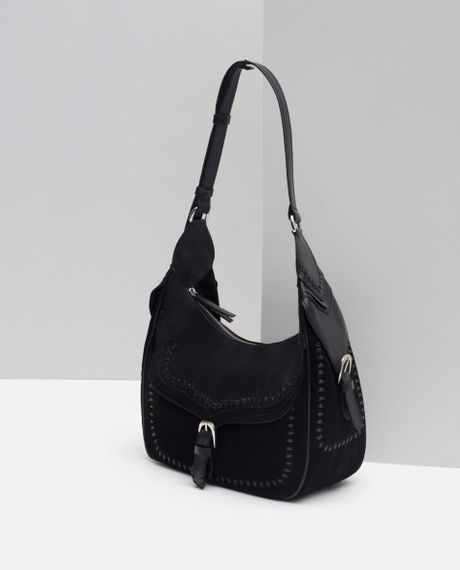 zara woven leather bag