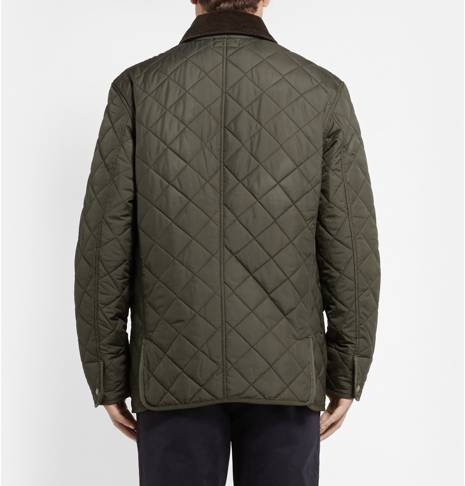 Polo Ralph Lauren Danbury Corduroy-Collar Quilted Jacket in Green for ...