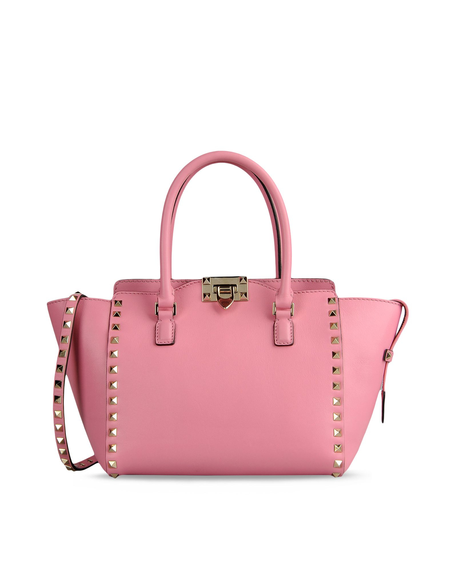 Valentino Rockstud Small Double Handle Bag in Pink | Lyst