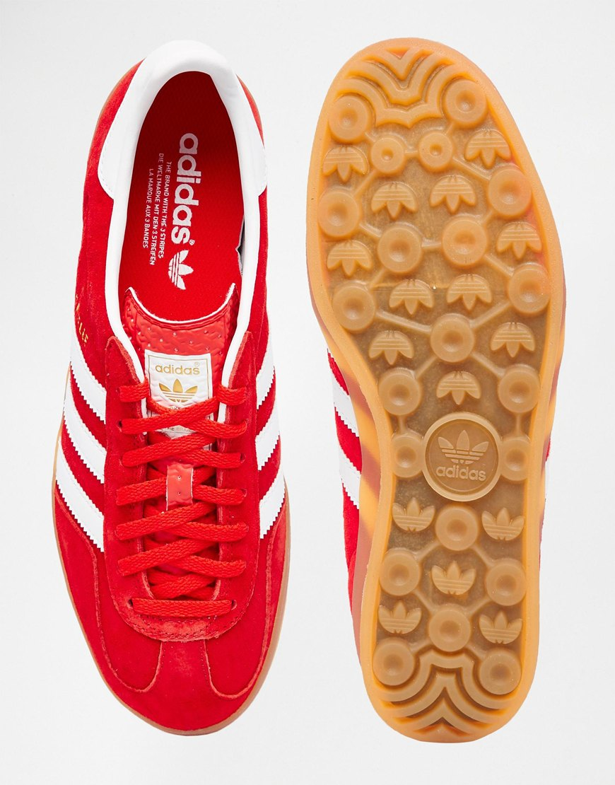 Asumir arma Tratamiento adidas Gazelle Indoor Trainers in Red for Men | Lyst