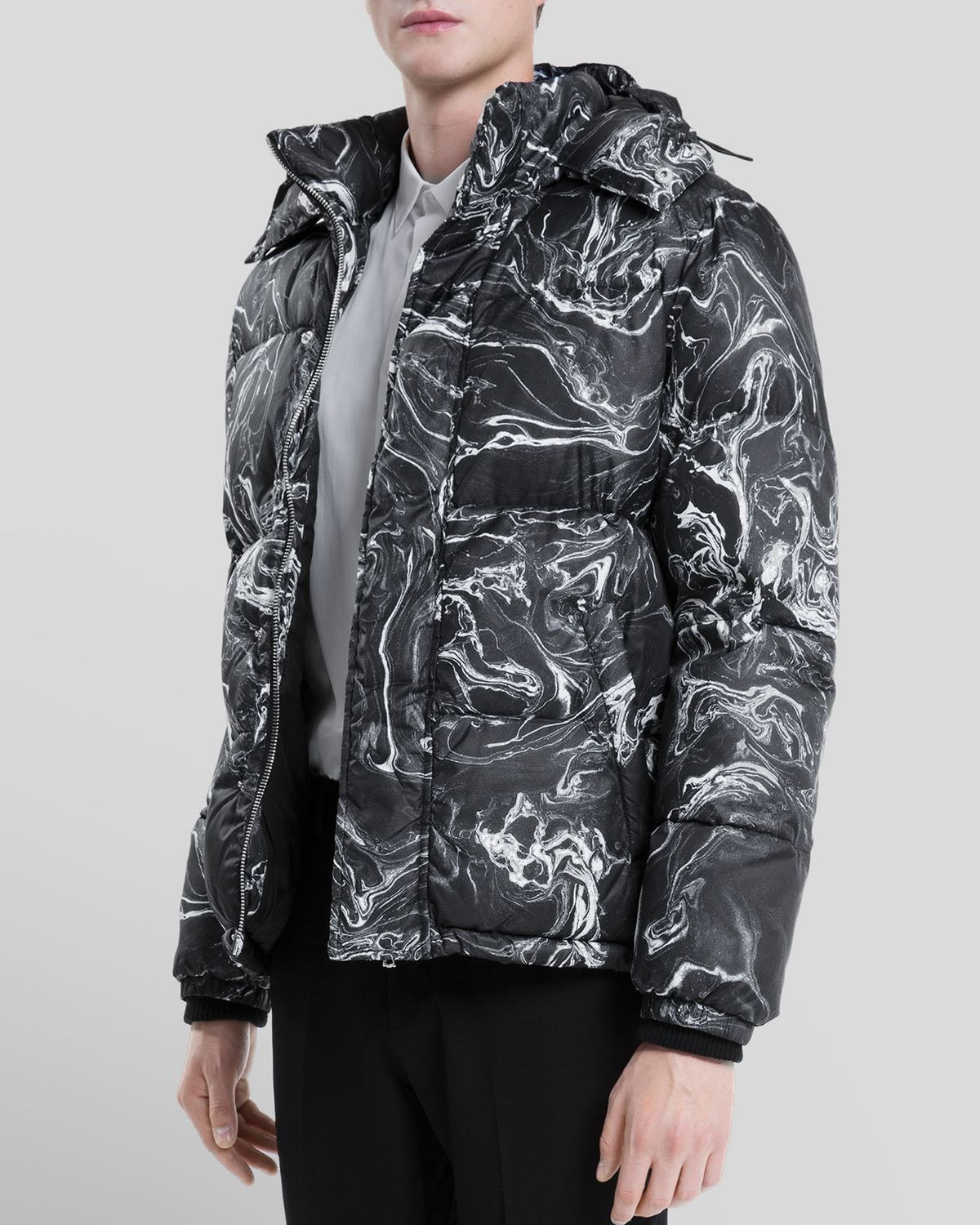 printed puffer jacket