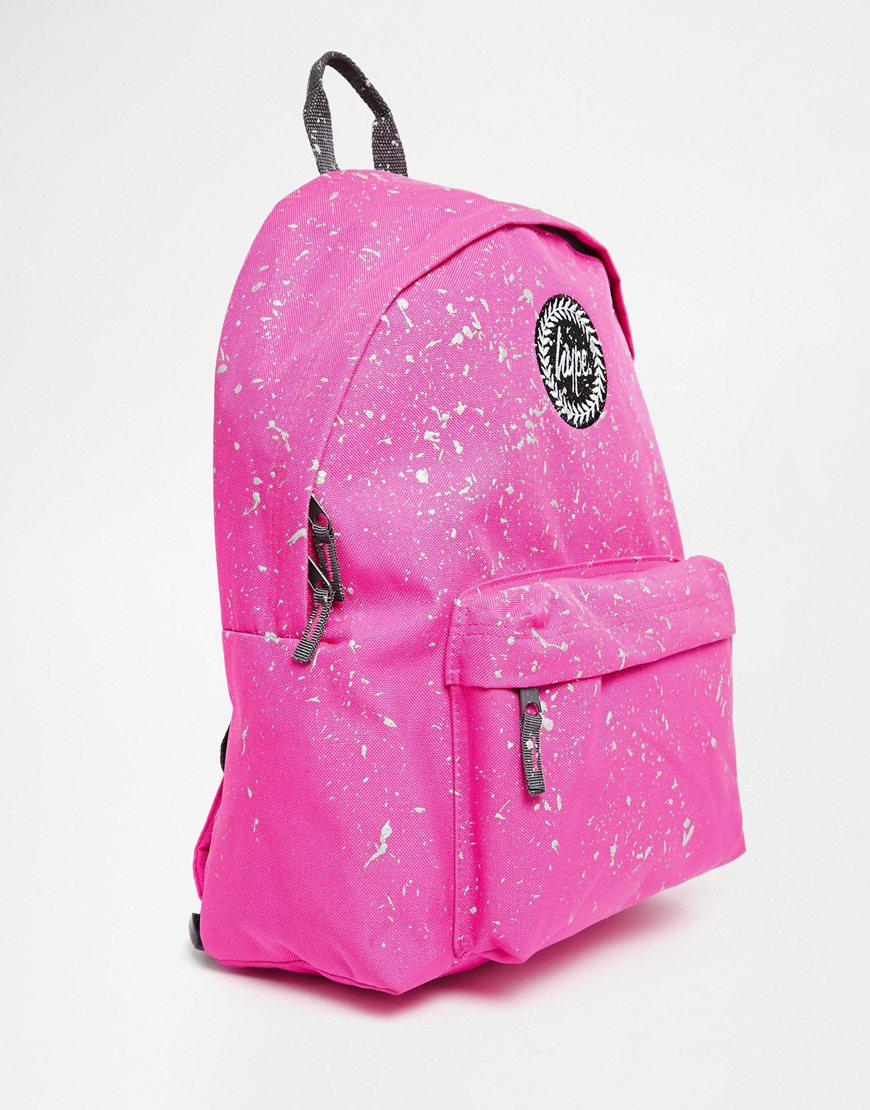 hype pink speckle backpack
