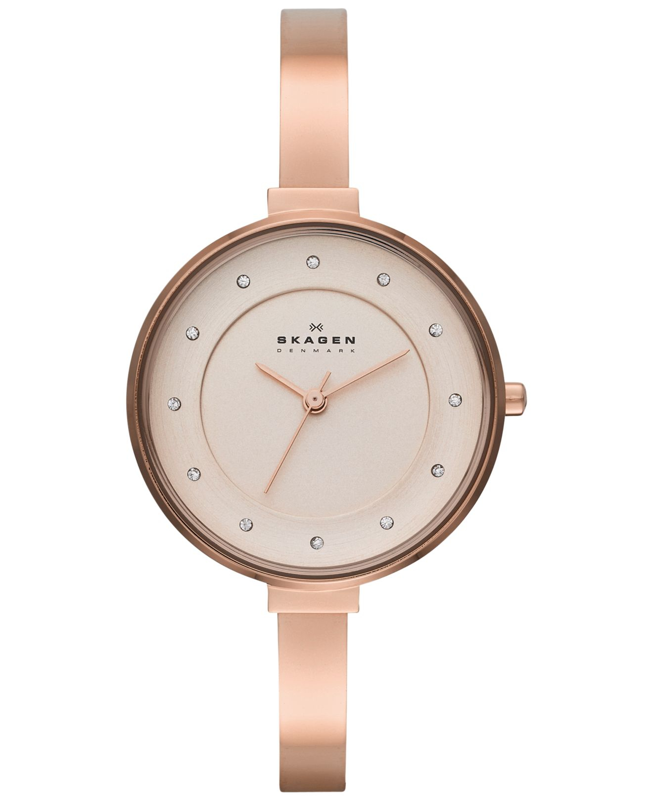 Lyst Skagen Women S Gitte Rose Gold Ion Plated Stainless Steel Gallery