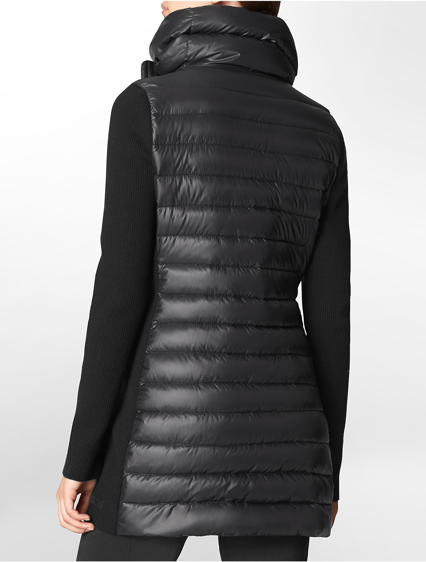 Calvin Klein Performance Asymmetrical Zip Front Puffer Down Jacket in ...