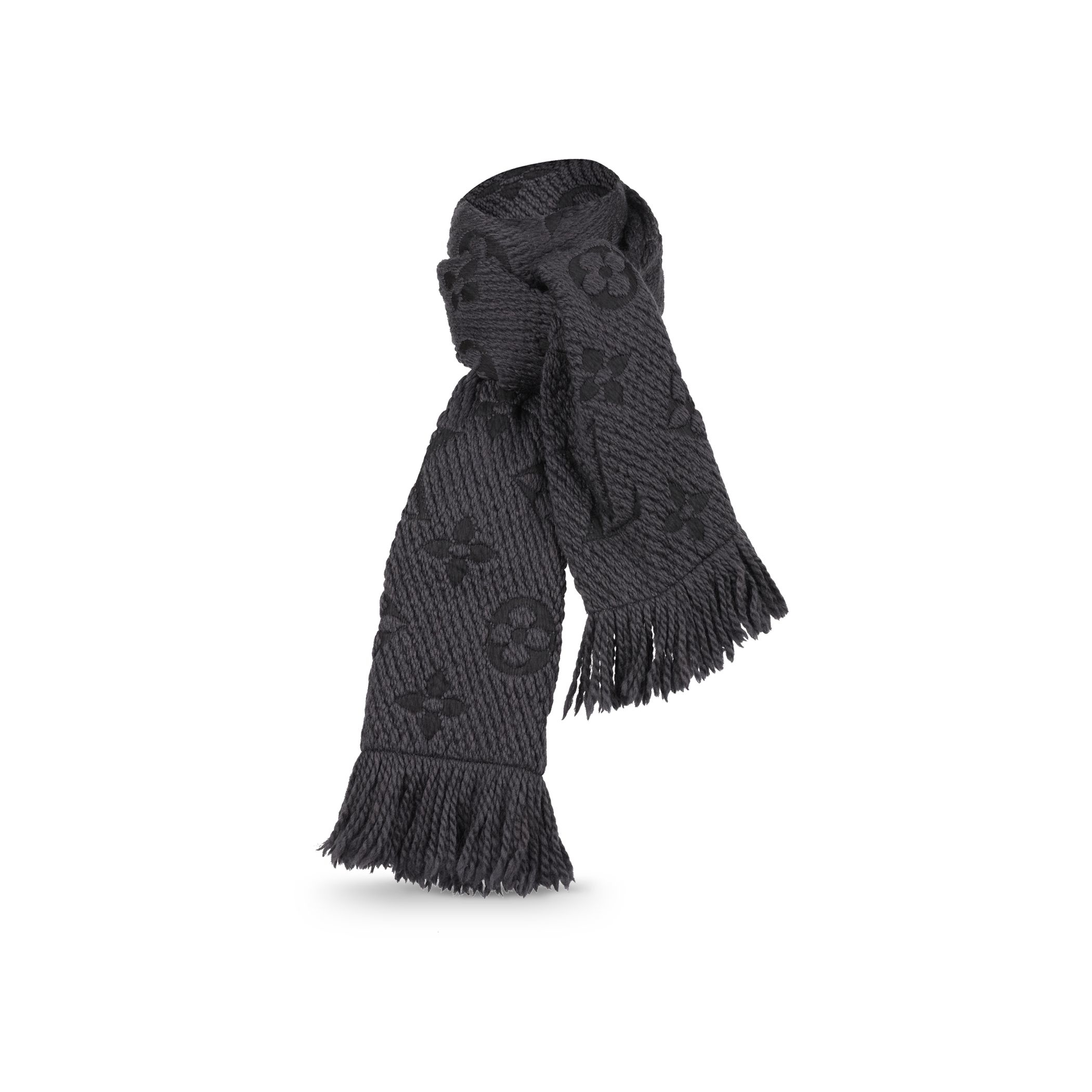 $600 Louis Vuitton Monogram Canvas Verone Wool Silk Logomania Scarf -  Lust4Labels