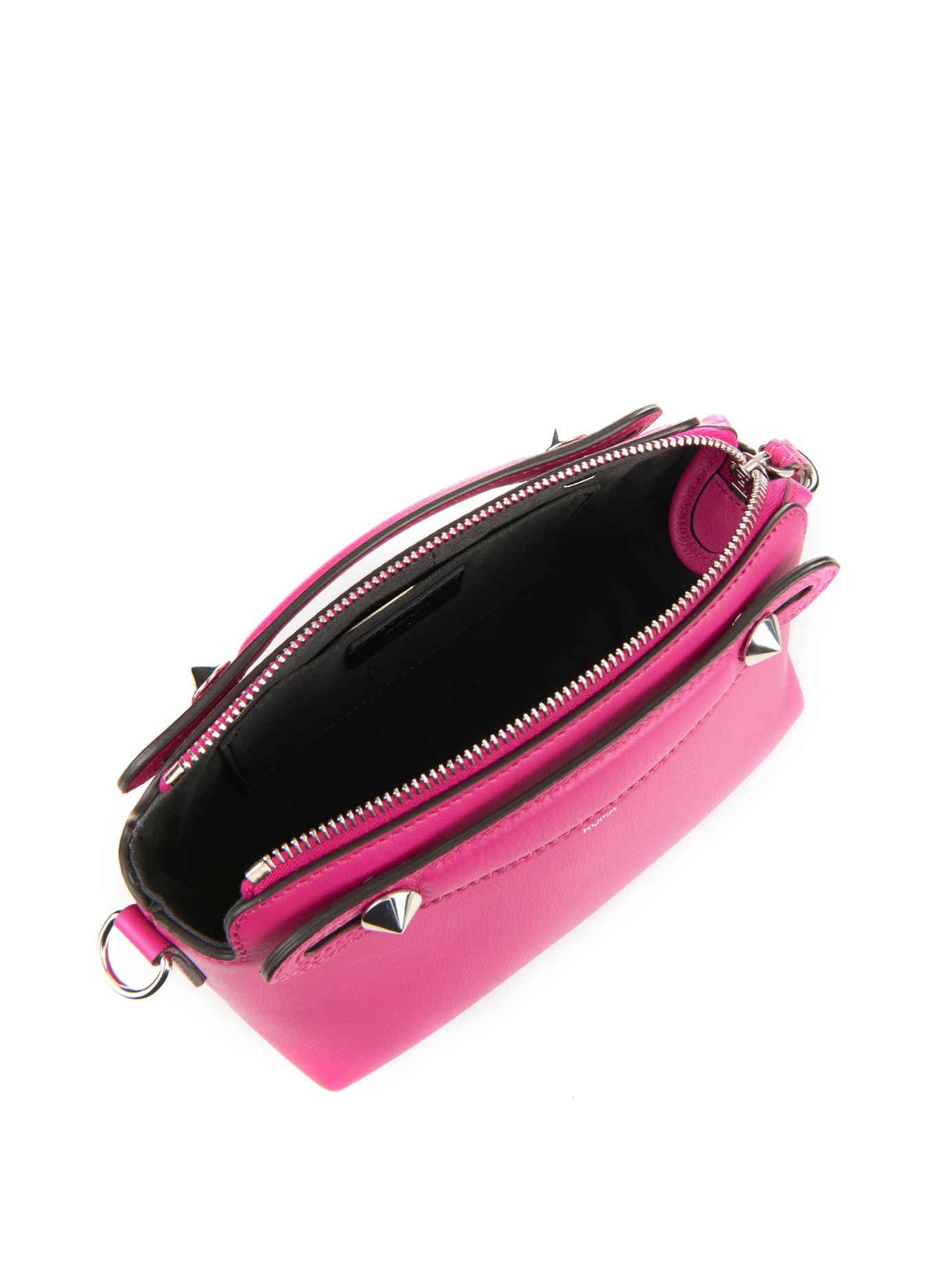 Fendi By The Way Mini Leather Cross Body Bag In Dark Pink Pink