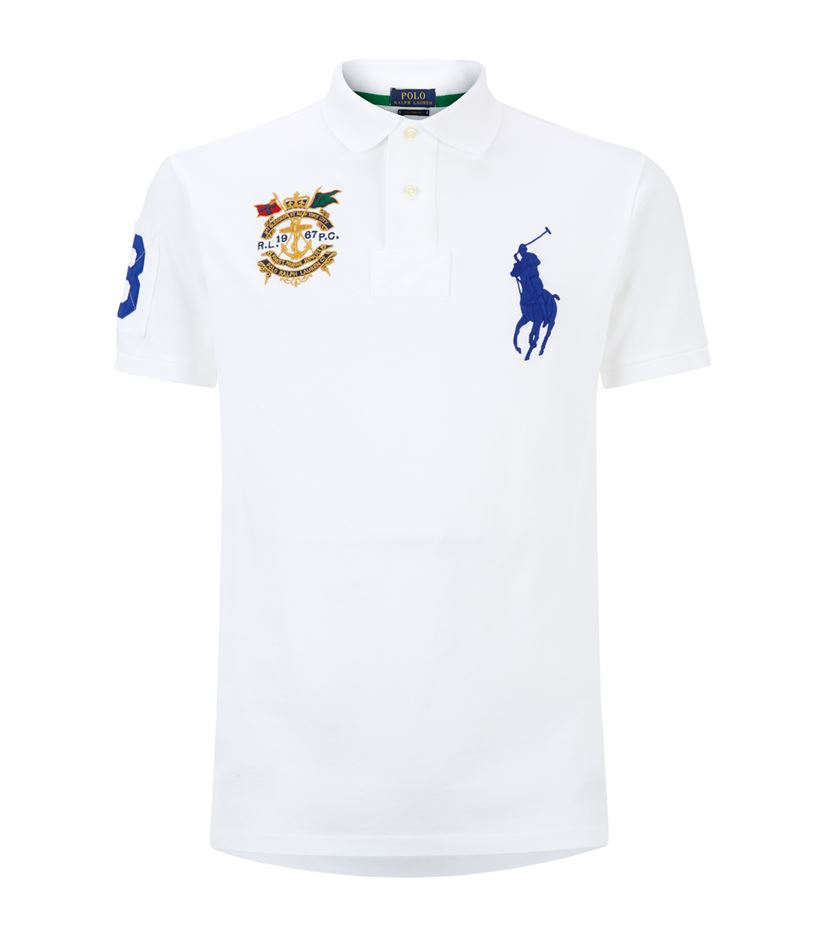 Polo ralph lauren Custom Fit Large Pony Crest Polo Shirt in White for ...