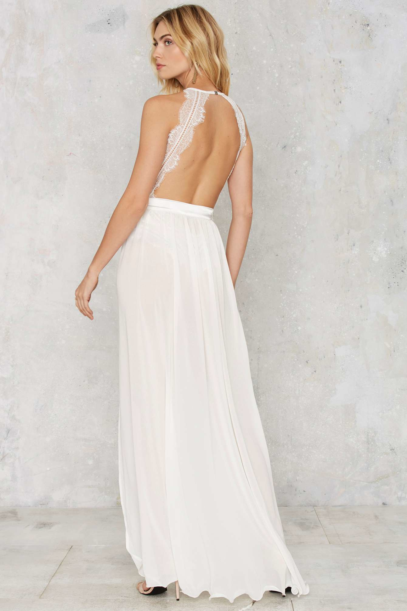 Nasty Gal Jump Maxi Sheer Skirt White In Natural Lyst