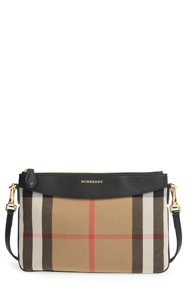 Lyst - Burberry &#39;Peyton - House Check&#39; Crossbody Bag in Natural