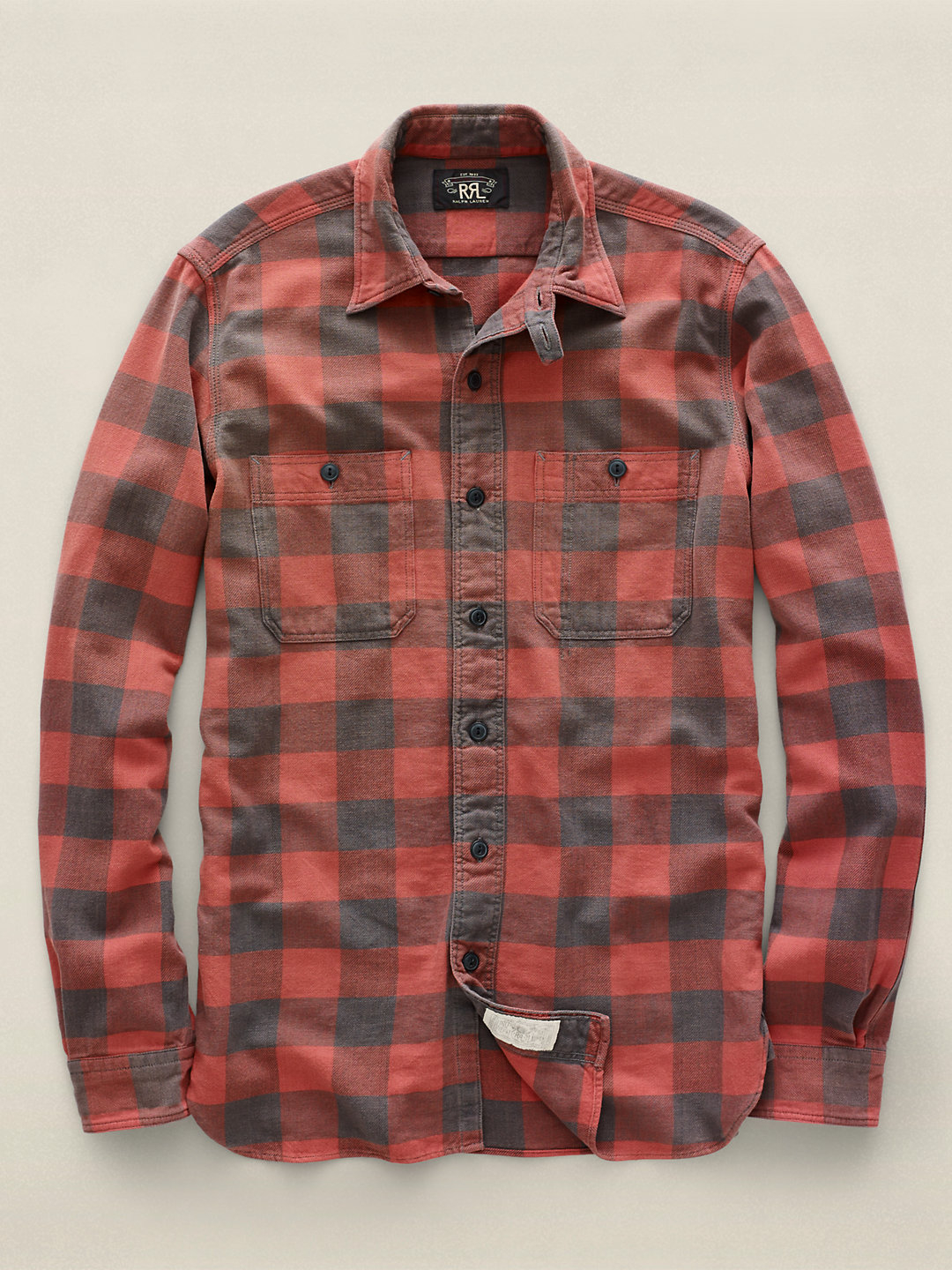 RRL Plaid Ranch Workshirt in Red for 