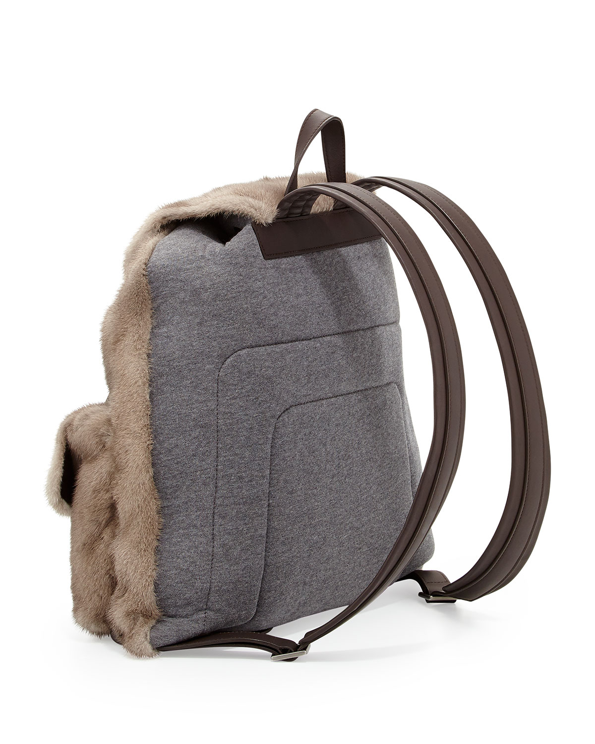 Lyst Brunello Cucinelli Mink Fur Backpack in Brown