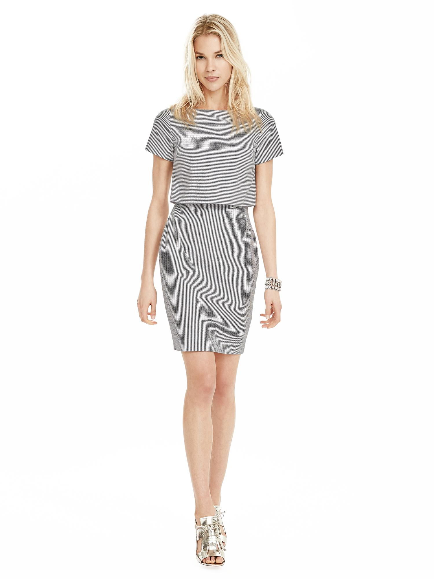 banana republic seersucker dress