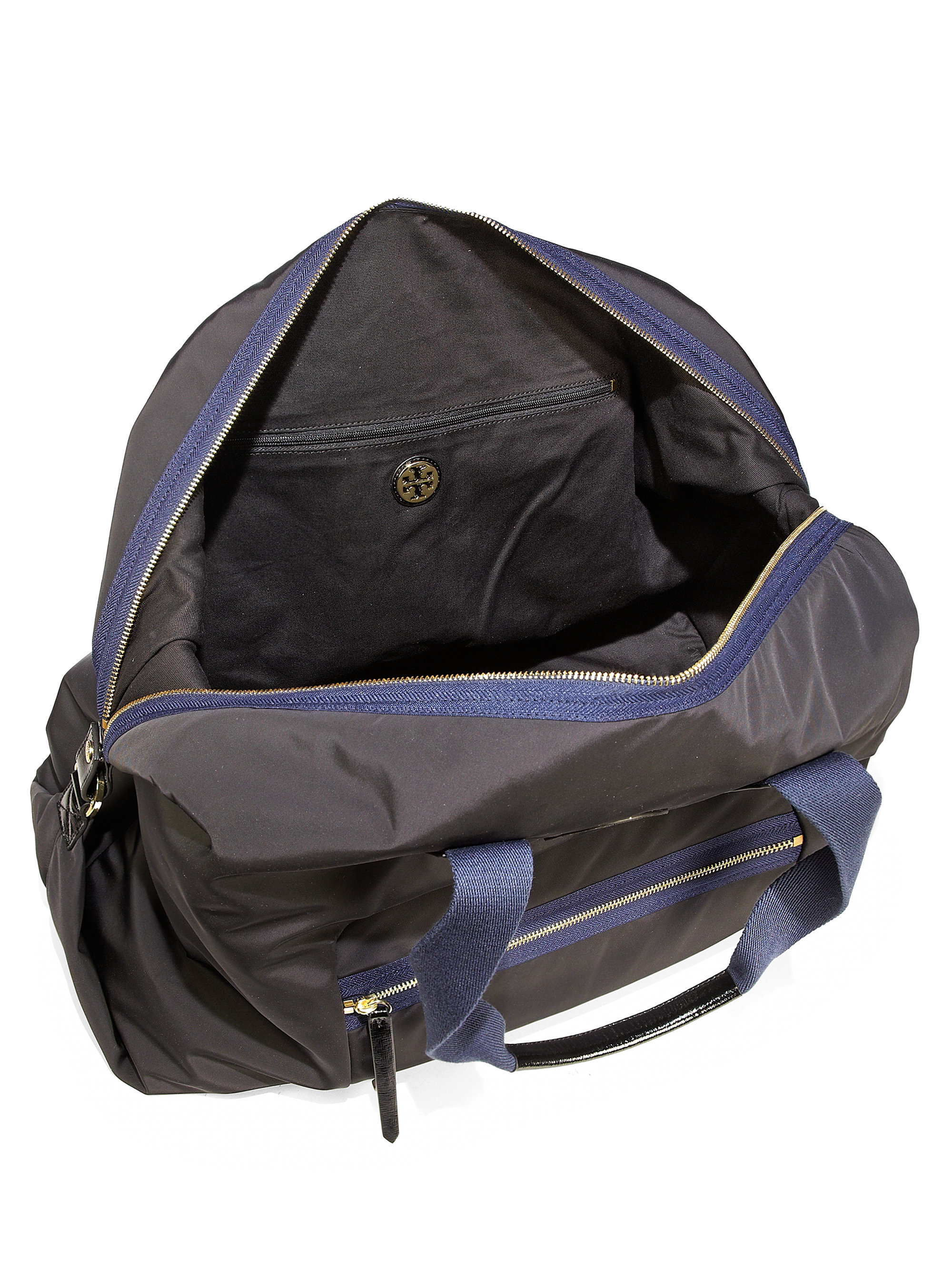 black nylon weekender bag