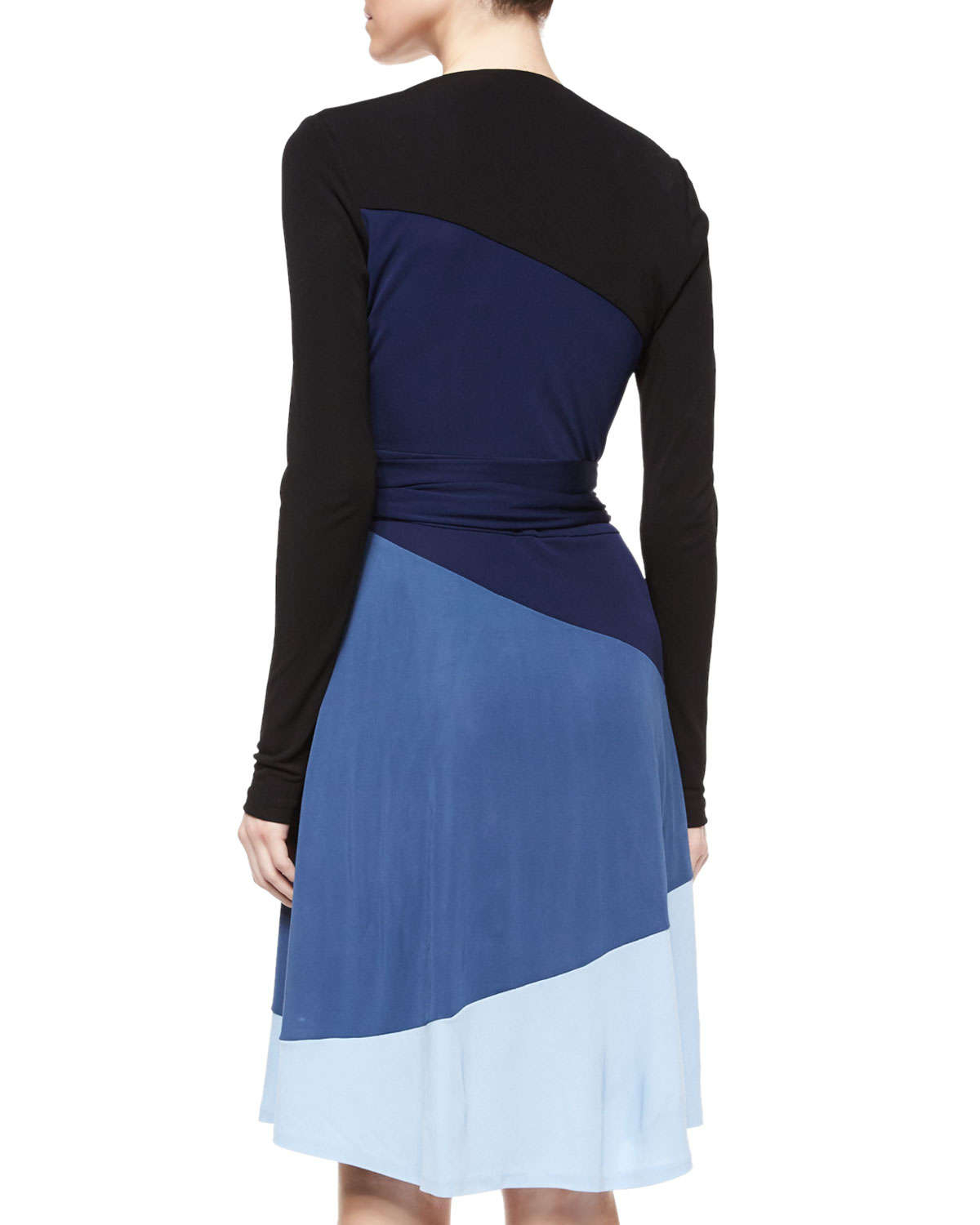 diane von furstenberg color block dress