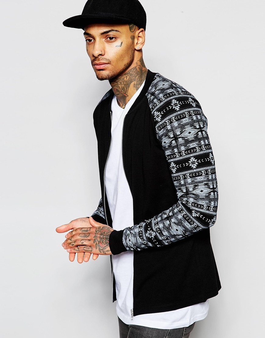aztec print jacket mens