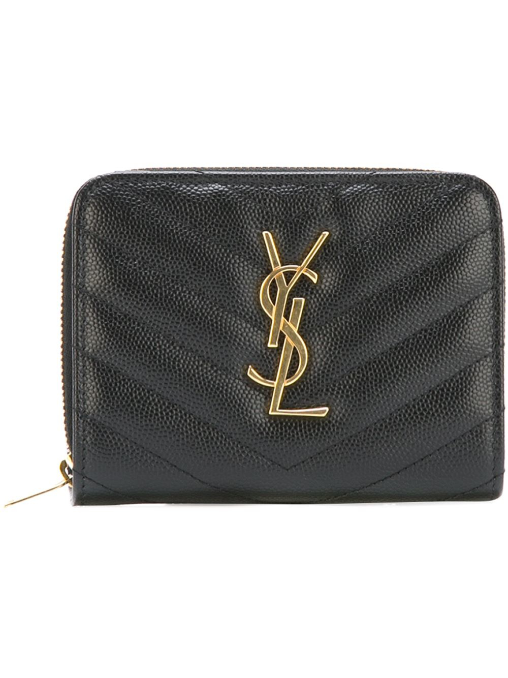 Saint laurent Small 'monogram' Wallet in Black Lyst