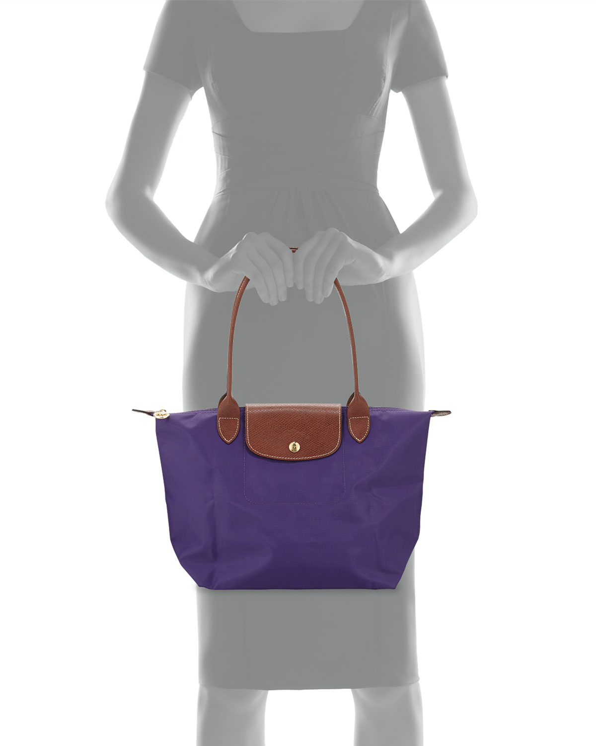 Lyst - Longchamp Le Pliage Medium Shoulder Tote Bag Amethyst in Purple