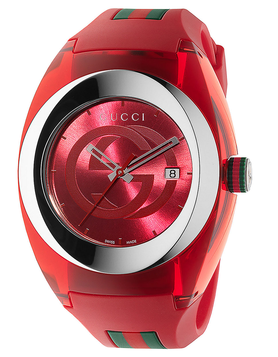 Gucci Unisex Red Sync Stainless Steel And Rubber Watch - 46mm in Red | Lyst