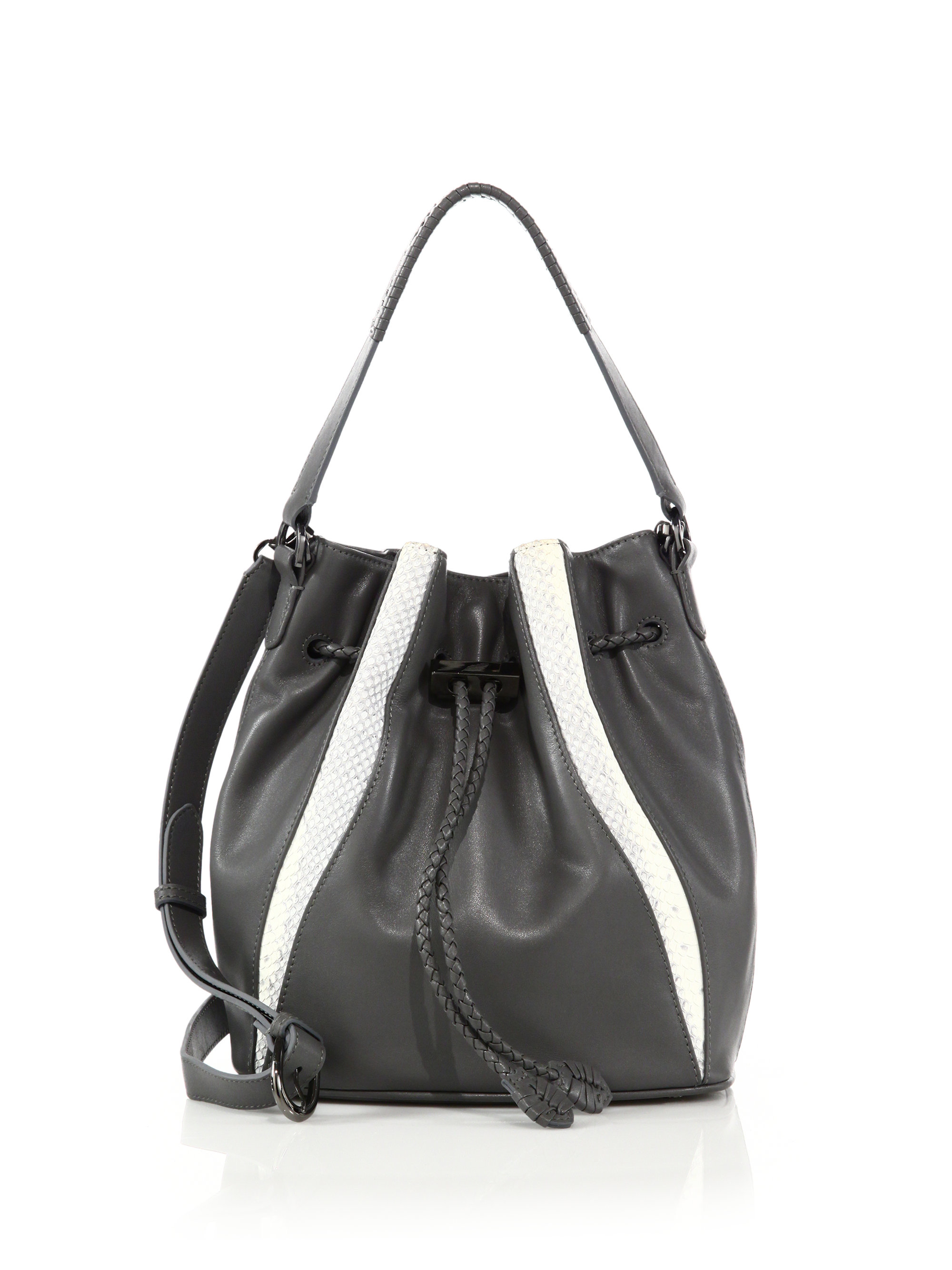 celine leather bucket bag  