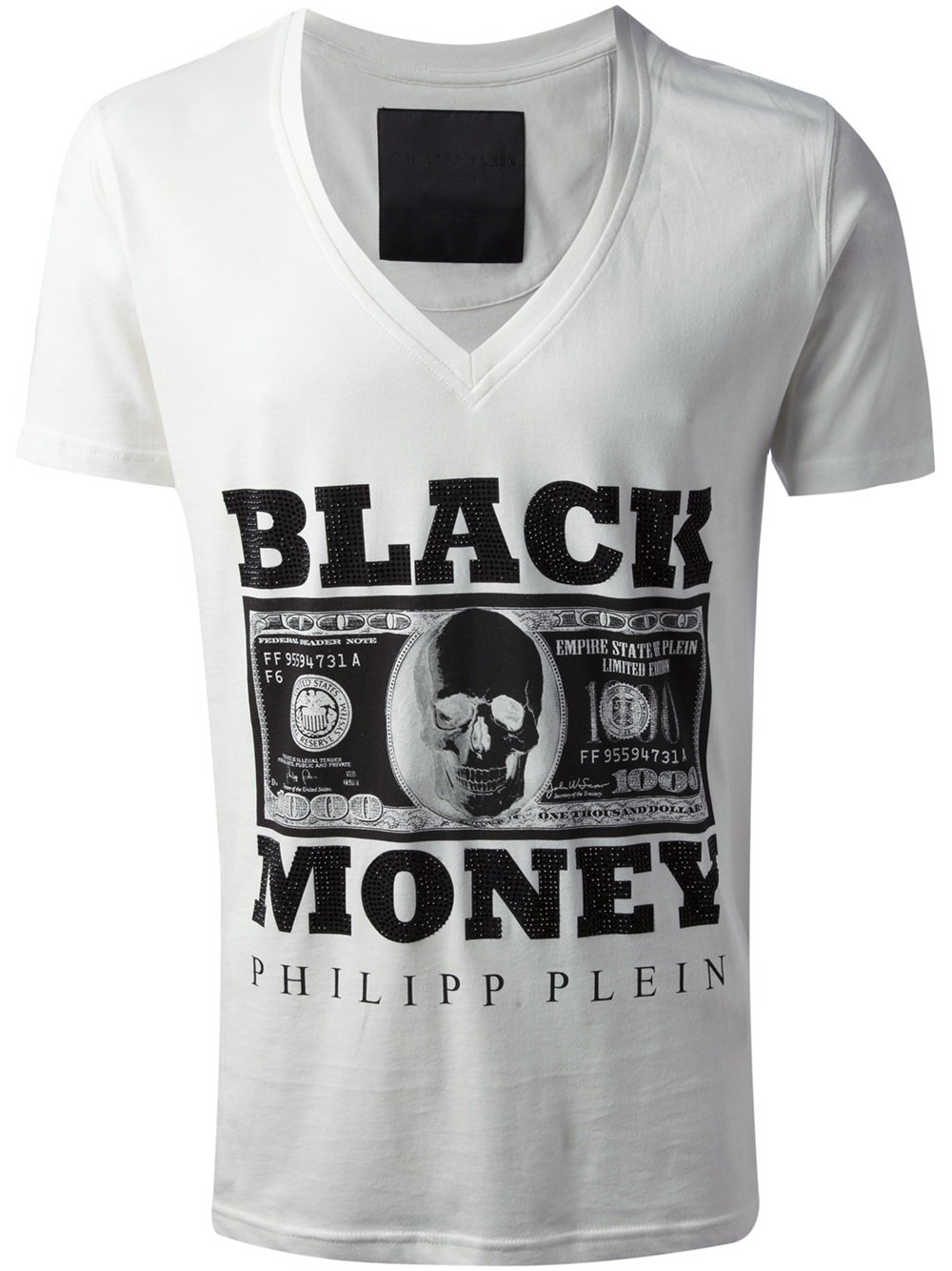 Philipp Plein Black Money T-shirt in White for Men | Lyst