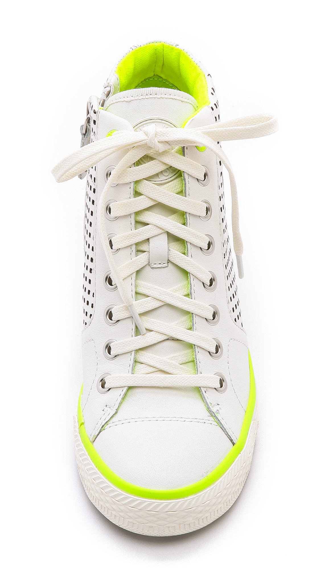 perforated wedge sneaker