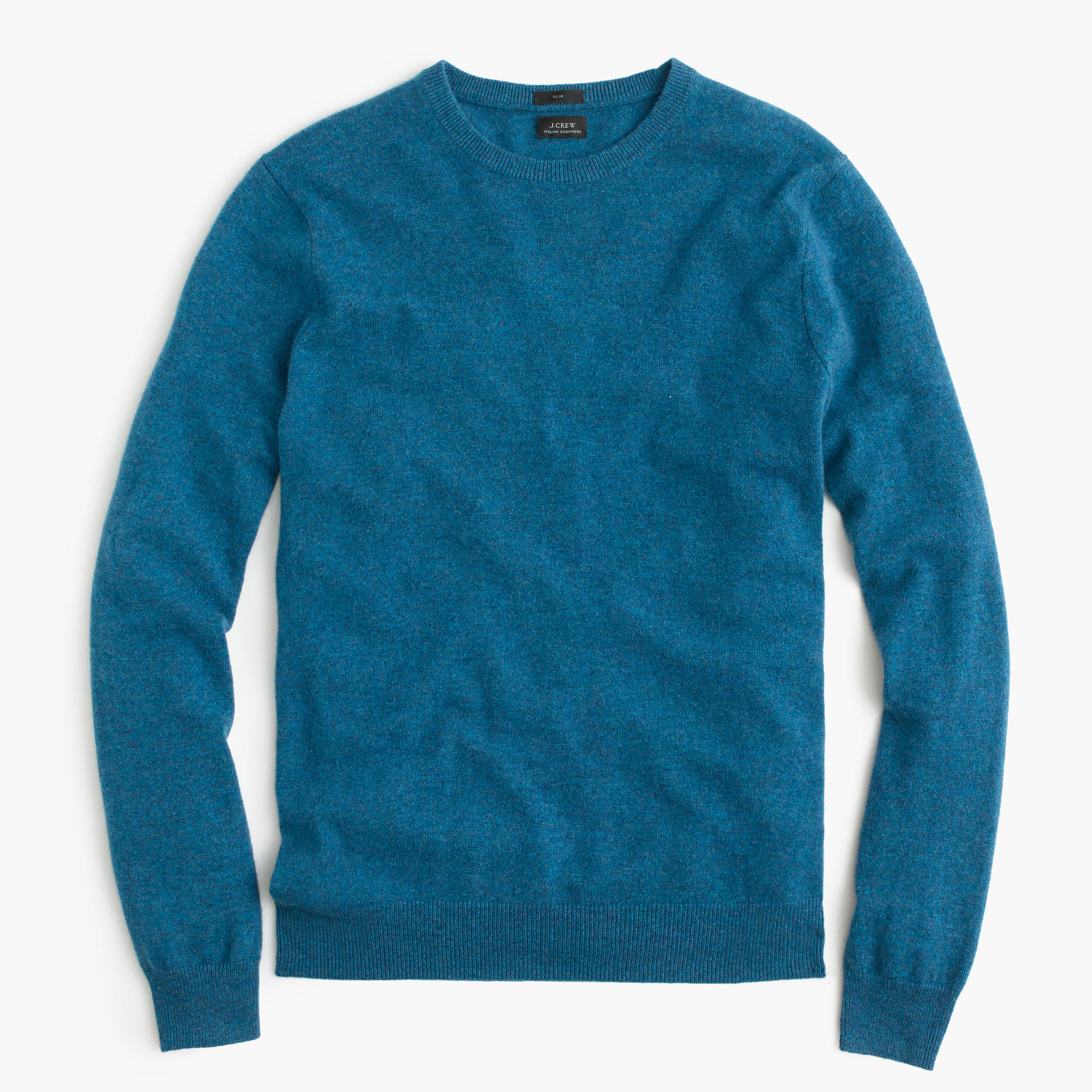 J.crew Slim Italian Cashmere Crewneck Sweater in Blue for Men (hthr ...