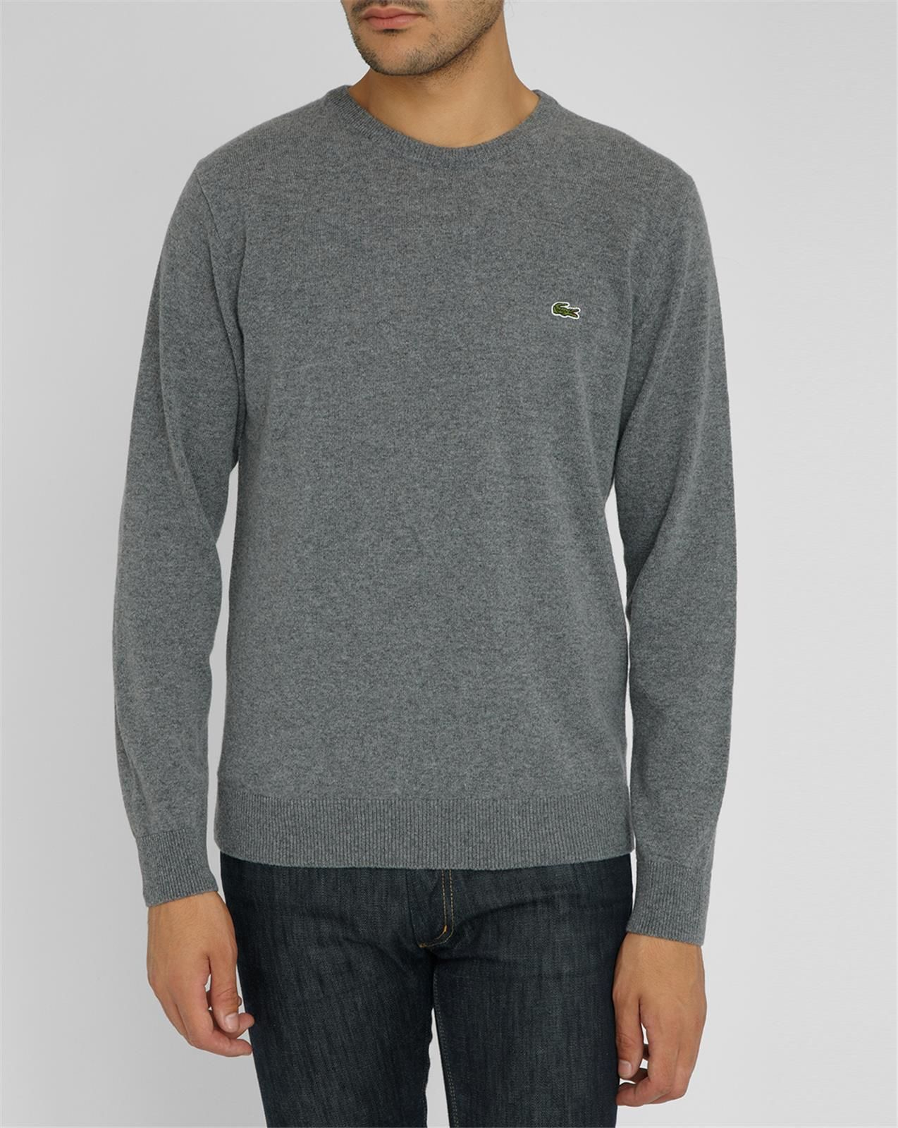 Round Neck Grey Marl Pullover Sweatshirt